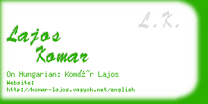 lajos komar business card